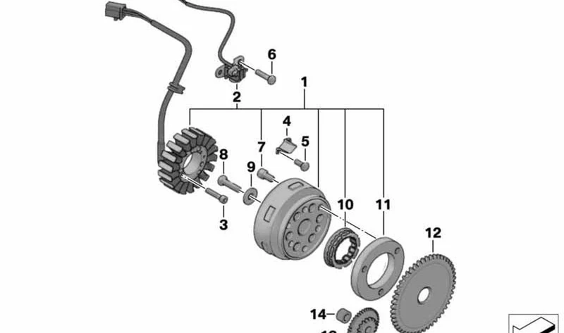 Arandela OEM 11117653687 para BMW Motorrad C1 0911, C1 0192. Original BMW Motorrad.