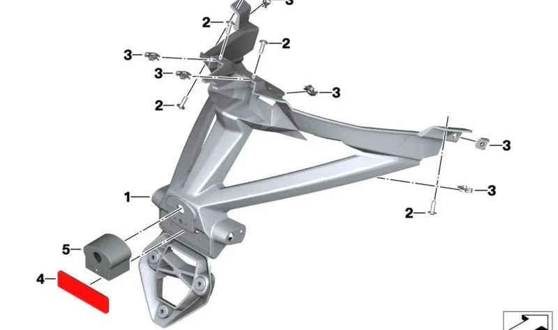 Soporte de matrícula OEM 46637724898 para motos BMW C 600 Sport, C 650 Sport. Original BMW Motorrad.