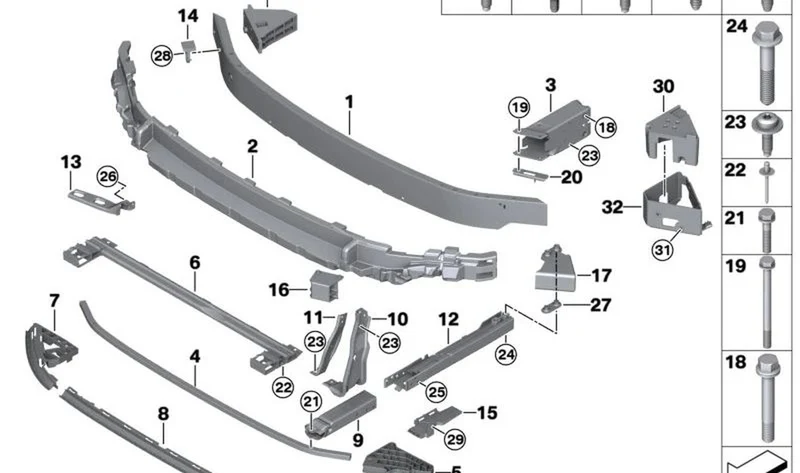 Moldura de parachoques trasero OEM 51117499512 para MINI F56. Original MINI.