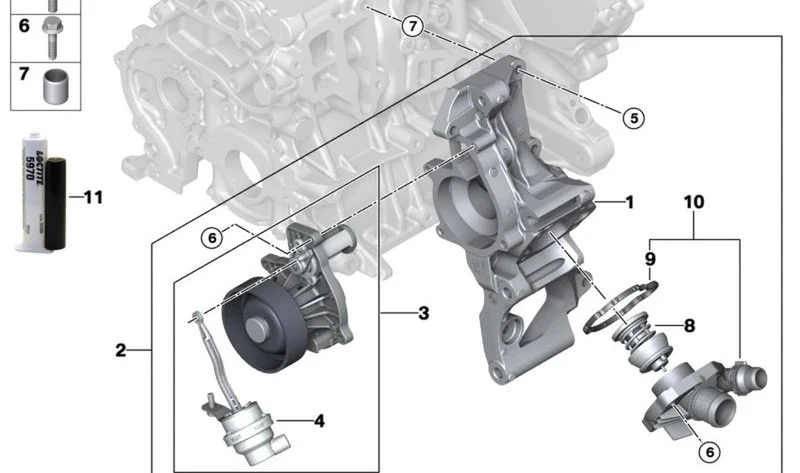 Portador de grupos OEM 11518472053 para MINI Clubman F54, MINI Countryman F60, BMW 2' F45, F46, X1 F48. Original BMW y MINI.