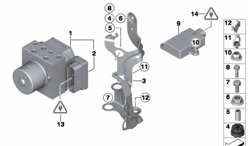 Juego de reparación mecánico de mando DXC OEM 34519813832 para MINI Countryman R60, Paceman R61. Original MINI.