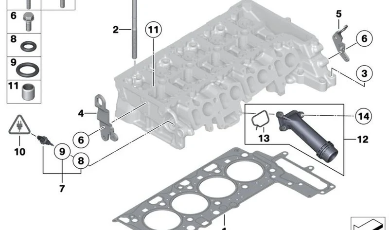 Junta de culata exento asbesto OEM 11128509150 para MINI R56 LCI, Clubman R55 LCI, Cabrio R57 LCI, Countryman R60, Paceman R61... y más. Original MINI.
