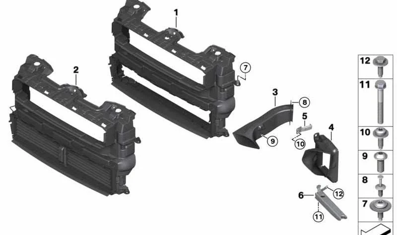Conducto de aire freno derecho OEM 51747365908 para MINI Clubman F54, F54 LCI. Original MINI.