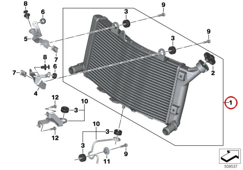 Líquido refrigerante OEM 17111600196 para motos BMW F750GS, F850GS, F850GS Adventure. Original BMW Motorrad.