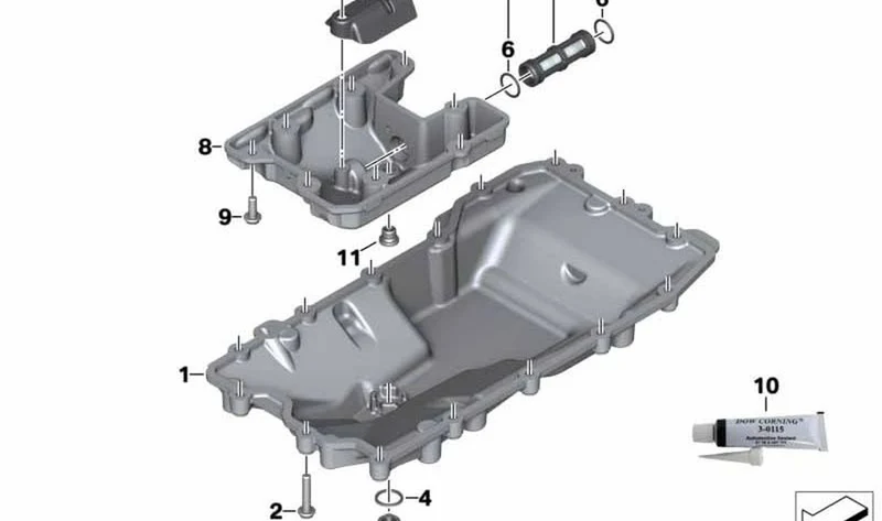 Cárter de aceite OEM 11137107956 para motos BMW F750GS, F850GS, F900R, F900XR, F850GS Adventure... y más. Original BMW Motorrad.