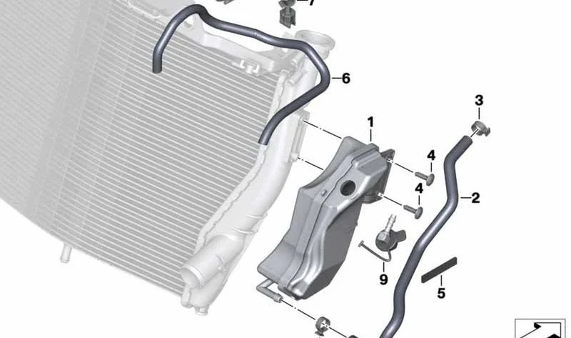 Depósito de compensación OEM 17138566620 para BMW Motorrad S 1000 R (K47, K67), S 1000 XR (K49). Original BMW Motorrad.