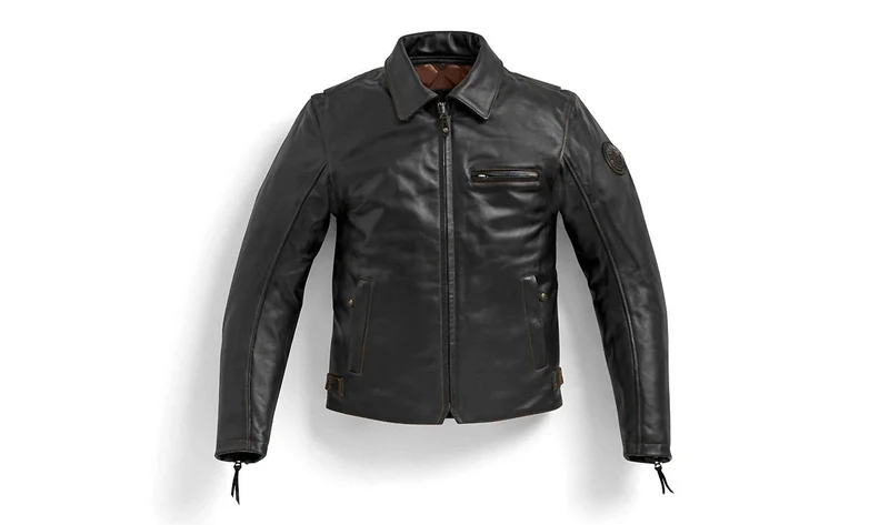 Chaqueta de cuero PureBoxer negra talla S OEM 76121541027 para todas las motos BMW. Original BMW Motorrad.