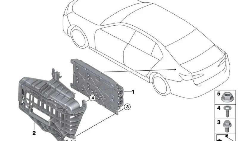 Tornillo hexagonal M5X10 OEM 07119906043 para MINI R53, F56, F60, BMW F22, F30, G20, i3... y más. Original BMW y MINI.