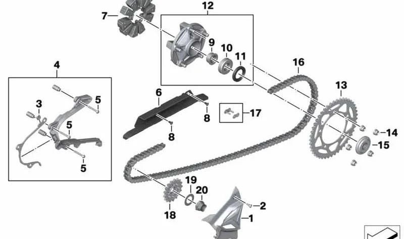 Recubrimiento de piñón OEM 33818405330 para BMW Motorrad S 1000 XR, M 1000 XR. Original BMW Motorrad.