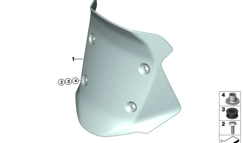 Tornillo carrocería sin collar OEM 46638527780 para motos BMW R1200GS, R1250GS, S1000RR, F750GS... y más. Original BMW Motorrad.