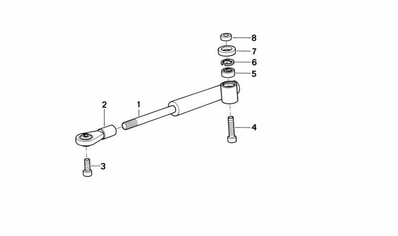 Amortiguador de dirección OEM 31422311101 para motos BMW K100 RS, K1. Original BMW Motorrad.