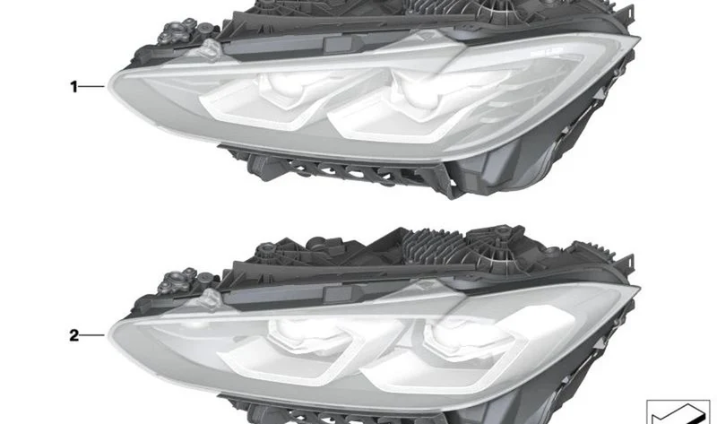 Faro de luz láser derecho OEM 63119851042 para BMW M3 G80, M4 G82, Serie 4 G22, i4 G26... y más. Original BMW.