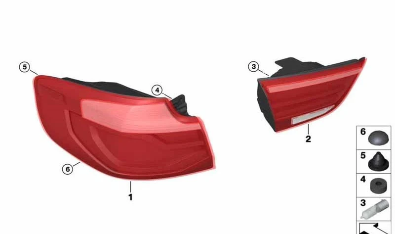 Luz trasera derecha OEM 63217417470 para BMW Serie 3 F34 GT LCI (09/2015 - 05/2021). Original BMW.