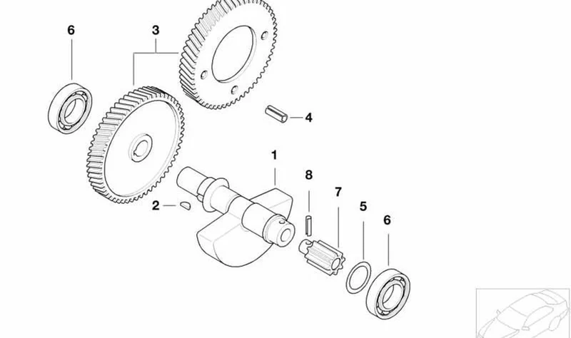 Rodamiento radial rígido OEM 11117700307 para motos BMW G 650 X, G 650 GS, G 650 GS Sertão. Original BMW Motorrad.