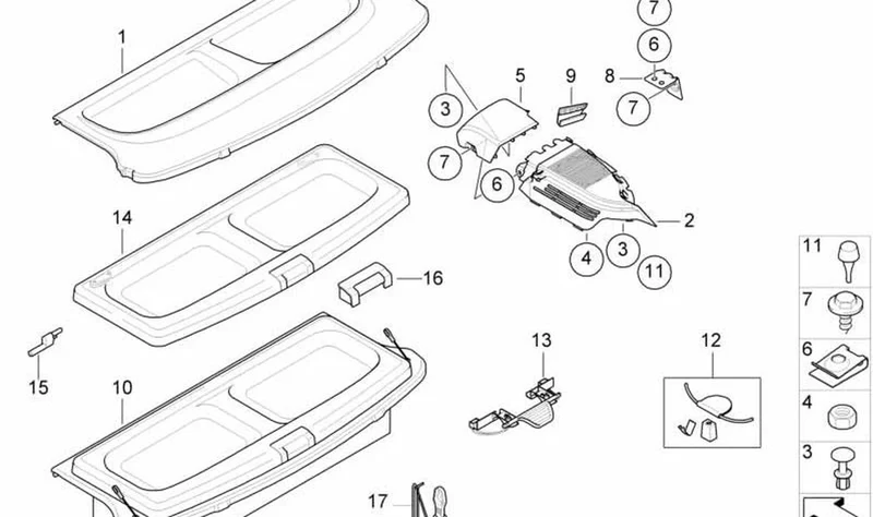 Fondo de depósito Anthrazit OEM 51467054998 para BMW Serie 3 E46 316i AT11, AT51, AT52, E7X1, E7X2. Original BMW.