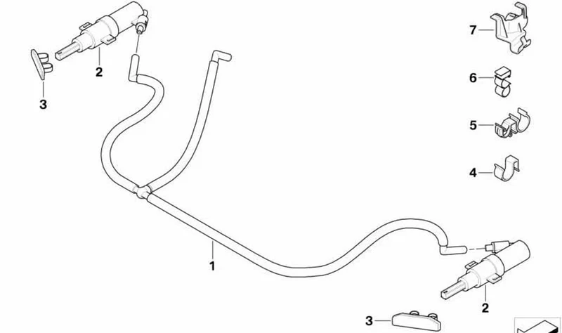 Adorno tobera inyección derecho OEM 61677892648 para BMW Serie 3 E90, E91 LCI. Original BMW.