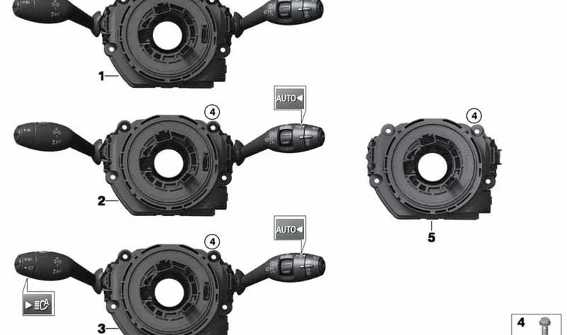 Unidad de interruptores árbol de dirección OEM 61319840872 para MINI F56 LCI, F55 LCI, Clubman F54 LCI, Countryman F60 LCI... y más. Original MINI.