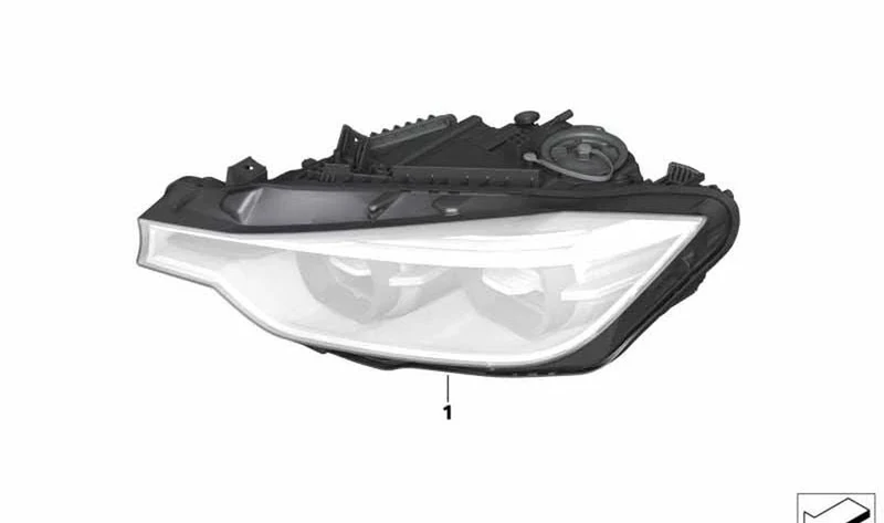 Faro LED delantero izquierdo OEM 63117419633 para BMW Serie 3 F30, F31 (2015-2019). Original BMW.