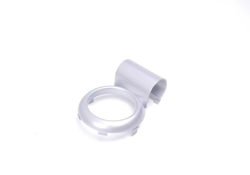 Anillo decorativo consola freno mano plata OEM 51166958355 para MINI R50, R53, Cabrio R52. Original MINI.