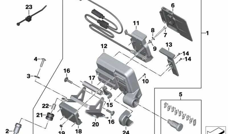 Soporte navegador OEM 65909443319 para motos BMW F 900 XR, F 900 XR A2… y más. Original BMW Motorrad.