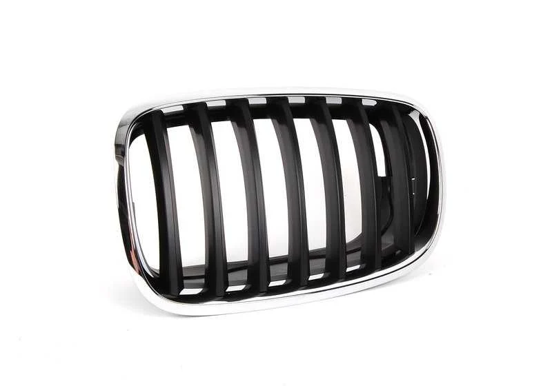 Rejilla de adorno delantera izquierda OEM 51137157687 para BMW X5 E70, X5 E70 LCI, X6 E71. Original BMW.