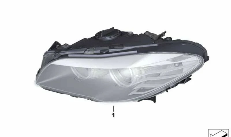 Faro Bi-xenón izquierdo OEM 63117343911 para BMW Serie 5 F10, F11 LCI (2010-2016). Original BMW.