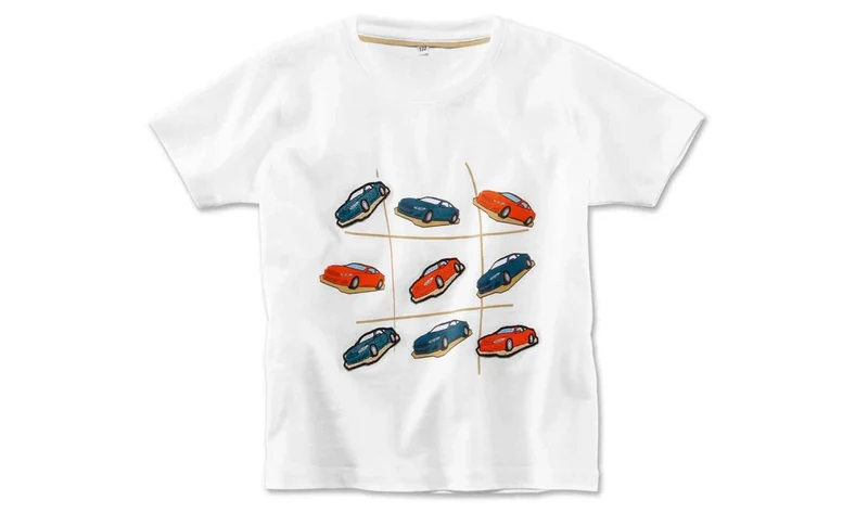 Camiseta TicTacToe blanca talla 116 OEM 80142466178 válida para BMW. Original BMW.