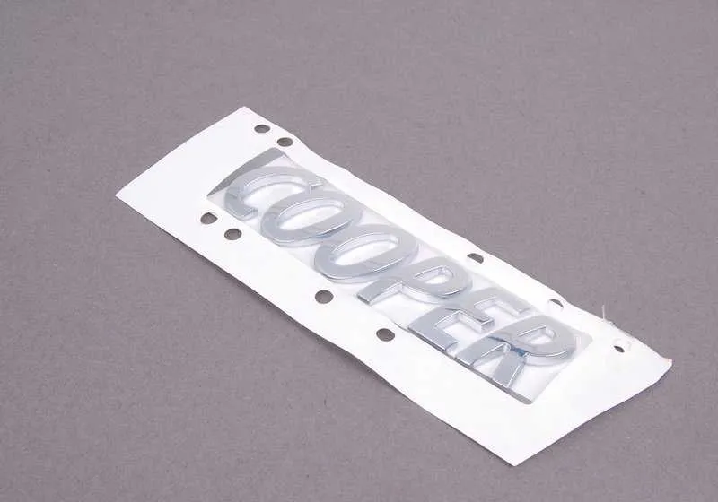 Inscripción "Cooper" OEM 51142755617 para MINI R50, R53, R56, F56, F55, Clubman R55, F54, Cabrio R52, R57, Coupé R58, Countryman R60, F60... y más. Original MINI.