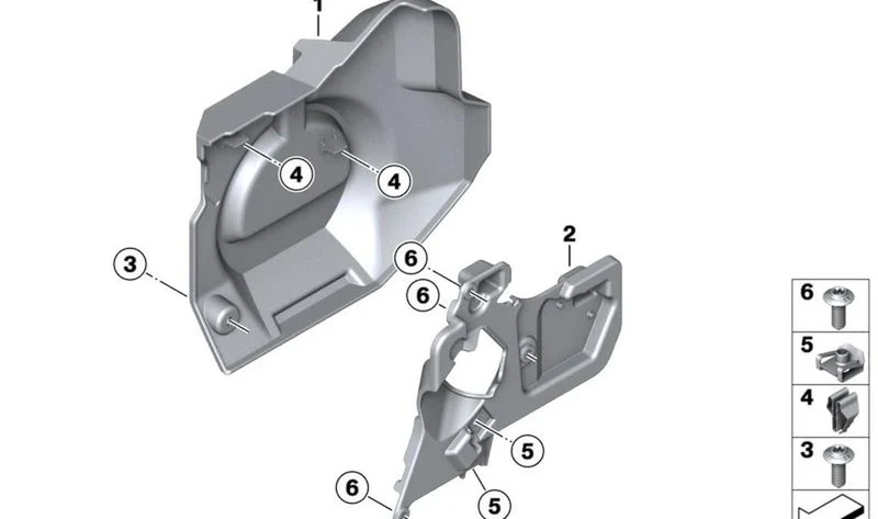 Cubierta interior motor eléctrico OEM 46631540632 para BMW Motorrad CE04 (K07). Original BMW Motorrad.