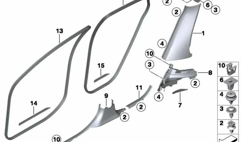 Cantonera delantera OEM 51727333605 para BMW X6 E71, X6 E72 Hybrid. Original BMW.