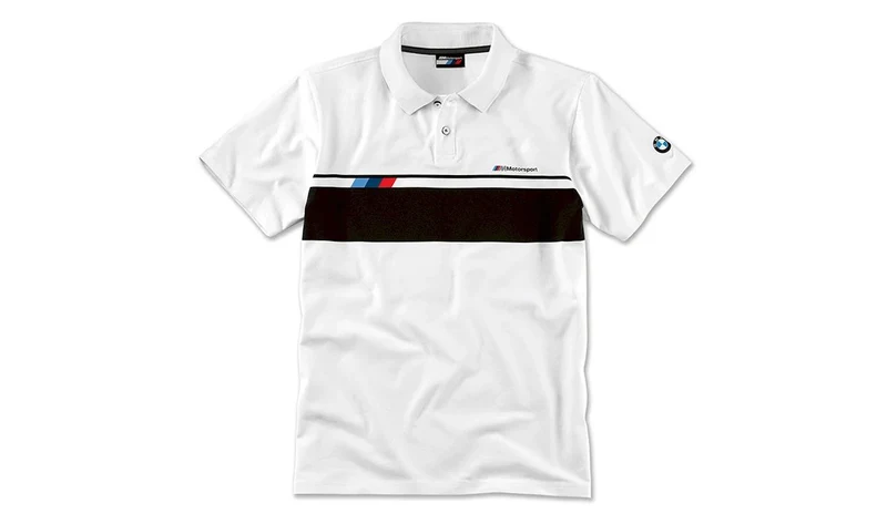 Polo M Motorsport blanco y negro talla XXL para BMW. Original BMW.