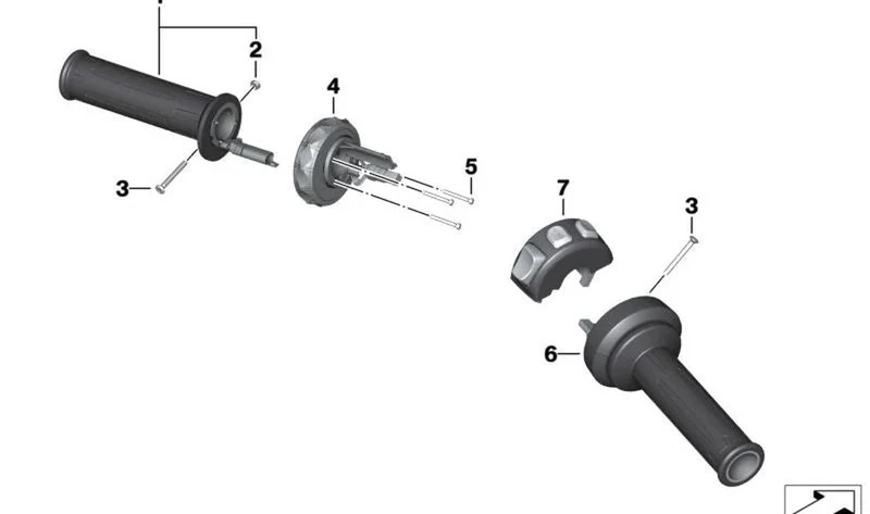 Interruptor combinado derecho OEM 61318394250 para BMW C 400 GT, C 400 X... y más. Original BMW Motorrad.