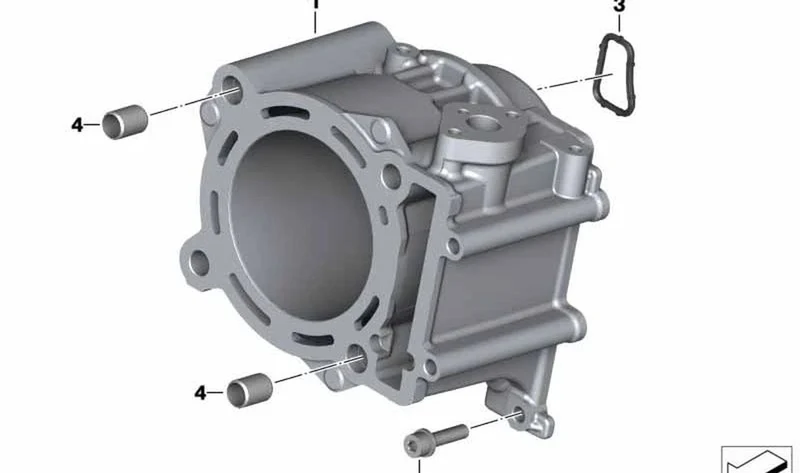 Cilindro OEM 11119831928 para motos BMW C 400 GT, C 400 X... y más. Original BMW Motorrad.