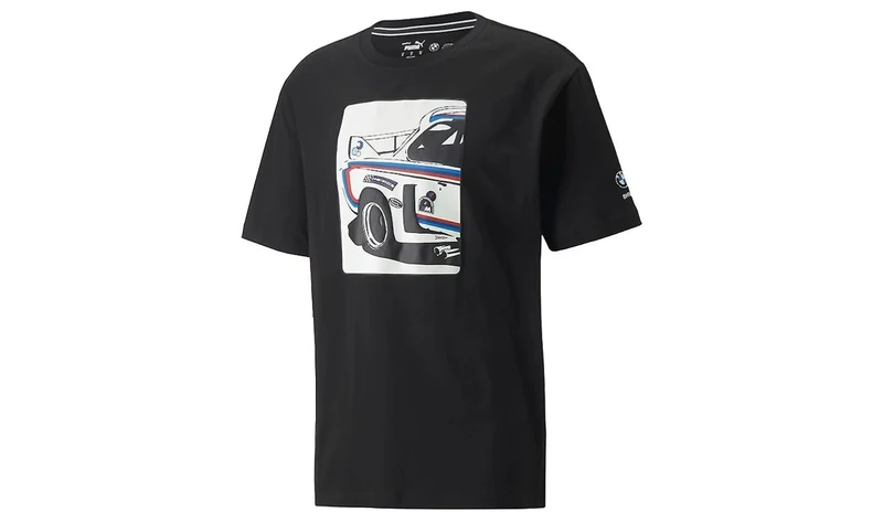 Camiseta gráfica M Motorsport talla L negro OEM 80145A21689 para BMW. Original BMW.