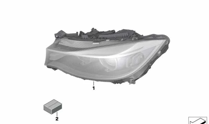 Faro bi-xenón izquierdo OEM 63117355555 para BMW Serie 3 F34 318d, 320d. Original BMW.