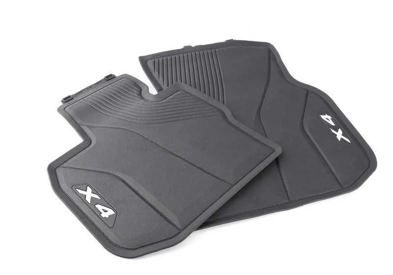 Alfombrillas delanteras todo clima OEM 51472451585 para BMW X4 G02, X4 G02 LCI, X4 M F98, X4 M F98 LCI. Original BMW.