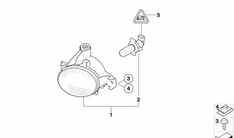Faro antiniebla luz de curva derecha OEM 63177187632 para BMW X6 E71, E72 Hybrid. Original BMW.