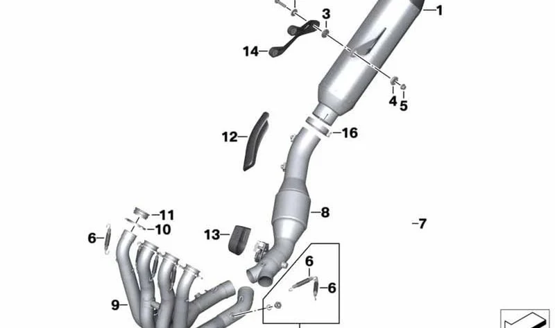 Arandela de presión OEM 18217712797 para motos BMW F 700 GS, F 800 GS, S 1000 RR... y más. Original BMW Motorrad.
