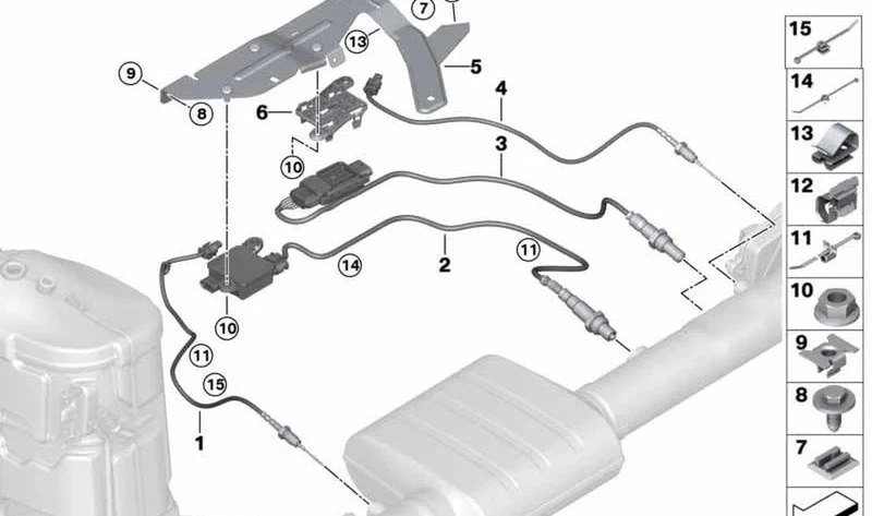 Sensor de partículas diésel OEM 13628595482 para MINI F56, F55, F54, F57, F60... y más. Original MINI.