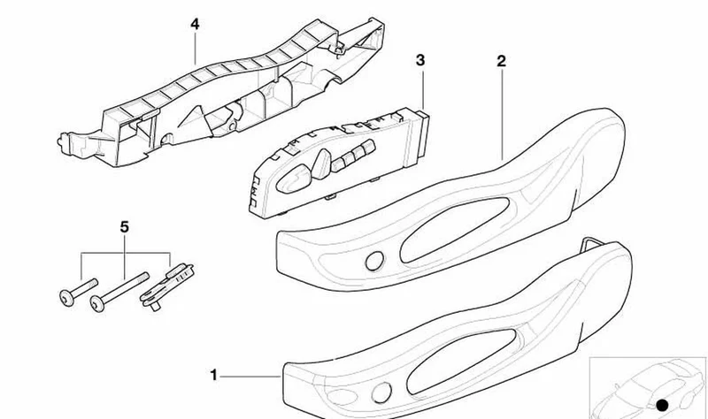 Unidad de accionamiento izquierda OEM 61308099073 para BMW Serie 3 E46, Serie 6 E63, X3 E83, X5 E53, Z4 E85... y más. Original BMW.