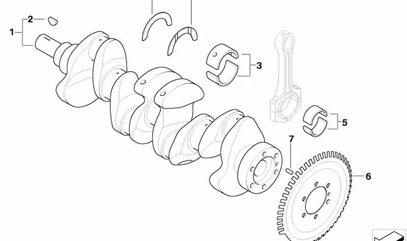 Cigüeñal OEM 11217794926 para MINI R50 One D (06/2002 - 07/2006). Original MINI.
