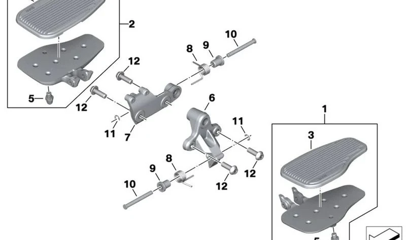 Capa de goma derecha OEM 46711540778 para BMW R18, R18 Classic, R18 Roctane... y más. Original BMW Motorrad.