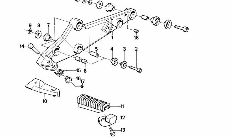 Casquillo distanciador delantero OEM 46711451776 para motos BMW K100, K100RS, K100RT. Original BMW Motorrad.