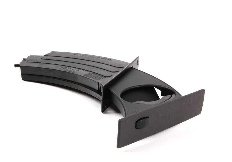 Soporte para bebidas interior OEM 51457063167 en color Basaltgrau para BMW Serie 5 E60, E60 LCI, E61, E61 LCI. Original BMW.