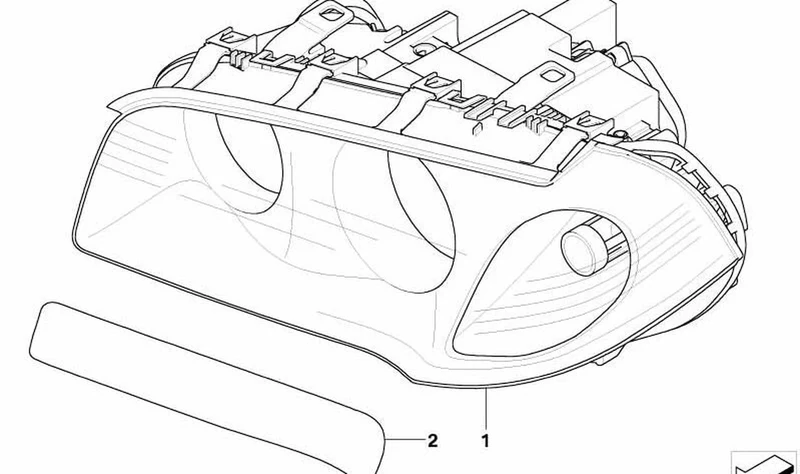 Faro Bi-xenón derecho OEM 63123418382 para BMW X3 E83 2.0d, 2.5i, 3.0d, 3.0i. Original BMW.
