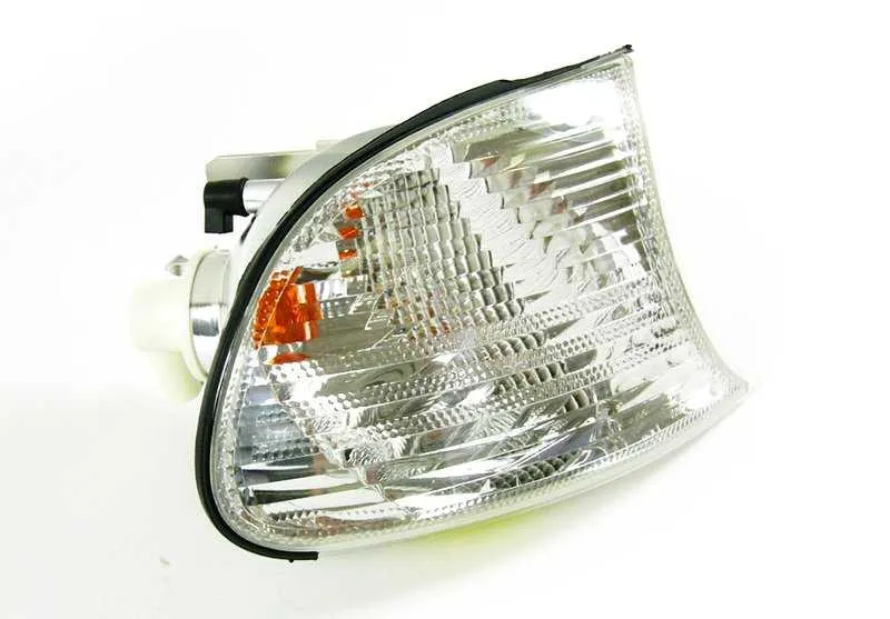 Indicador de dirección delantero derecho blanco OEM 63126904308 para BMW Serie 3 E46 (316Ci, 318Ci). Original BMW.
