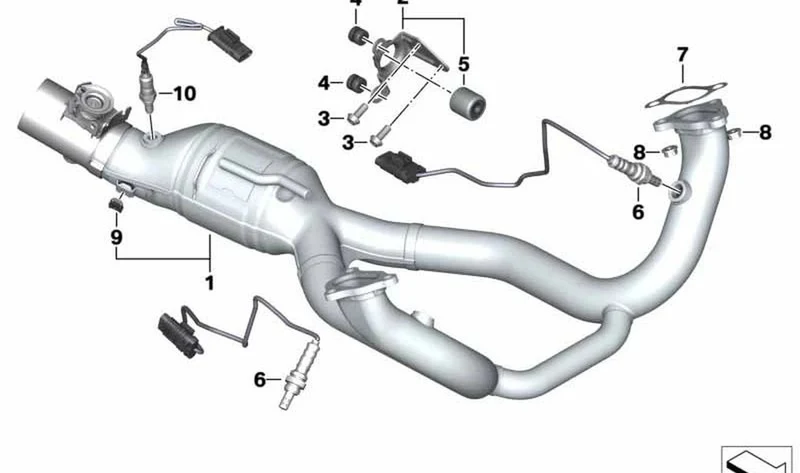 Junta colector de escape OEM 18518564070 para motos BMW R 1250 GS, R 1250 RT, R 1250 R, R 1250 RS y más. Original BMW Motorrad.