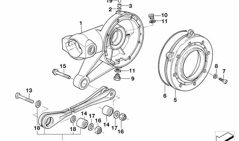 Tapa del cárter negro ABS OEM 33112330038 para motos BMW R 1100 GS, R 850 GS, R 1150 GS... y más. Original BMW Motorrad.