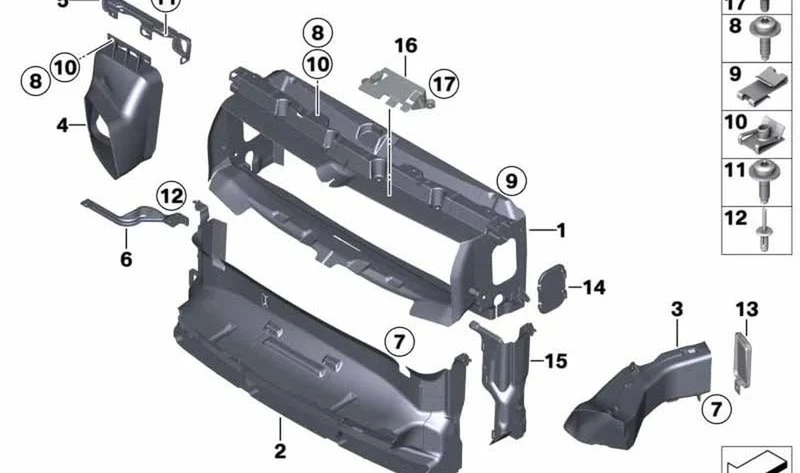 Conducto de aire freno izquierdo OEM 51748060311 para BMW F20, F21 LCI. Original BMW.