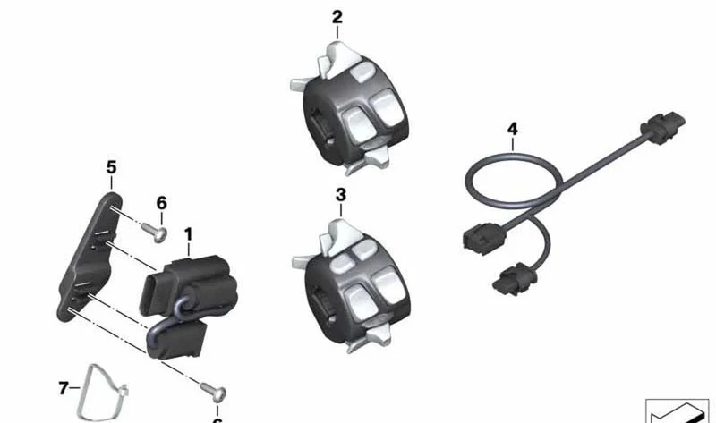 Soporte OEM 61317703795 para BMW Motorrad K1600 GT, K1600 GTL (K48) con motor 6Zyl y transmisión manual. Original BMW Motorrad.